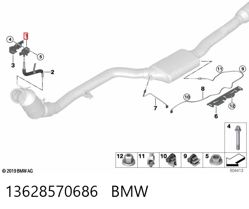 13628570686 BMW Sensor de presion de escape