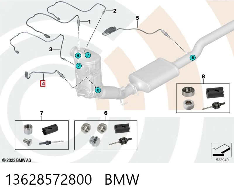 13628572800 BMW Sensor de oxígeno previo al catalizador