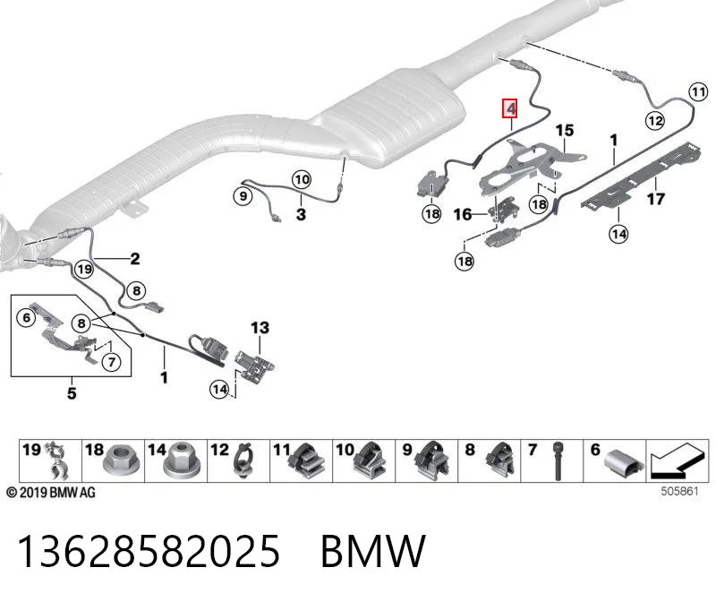 13628582025 BMW Sensor de óxidos de nitrógeno NOx