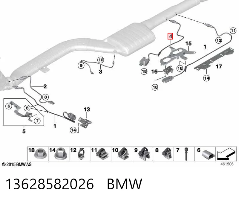 13628582026 BMW Sensor de óxidos de nitrógeno NOx