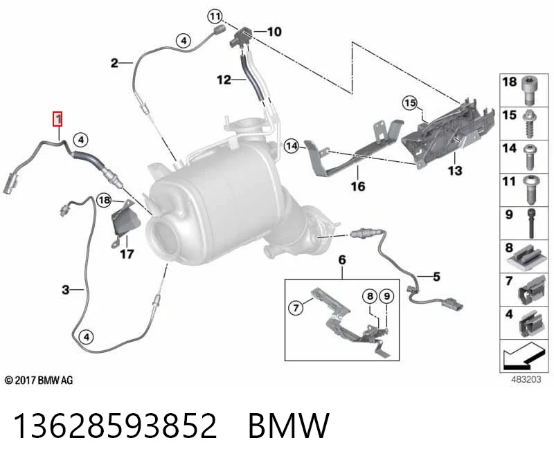 13628593852 BMW Sonda lambda (NOx, O2)