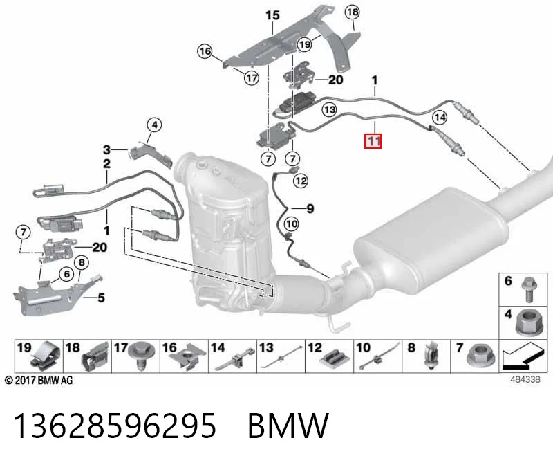 13628596295 BMW Sensor de presion de escape