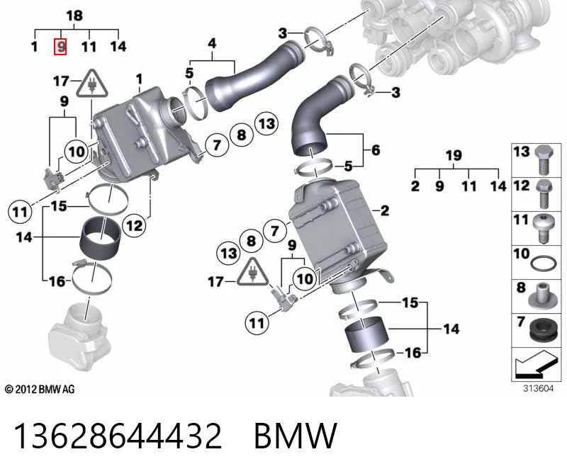 13628644432 BMW Sensor De Presion Del Colector De Admision