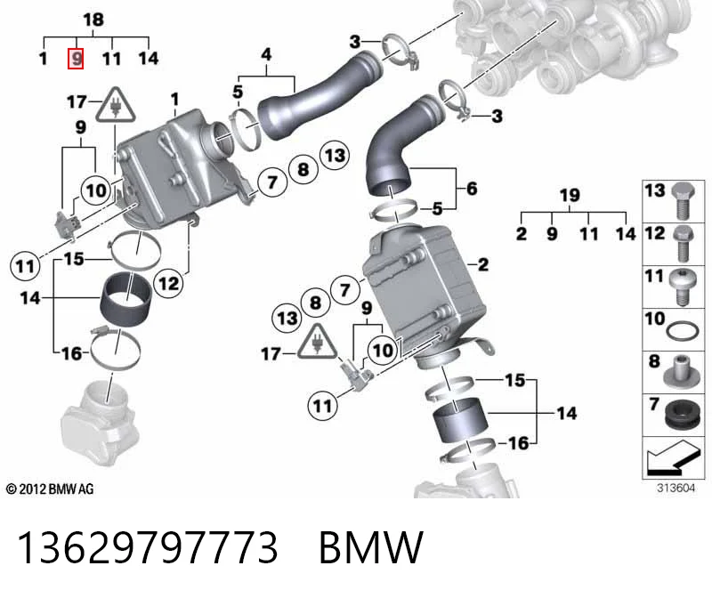 13629797773 BMW Sensor De Presion Del Colector De Admision