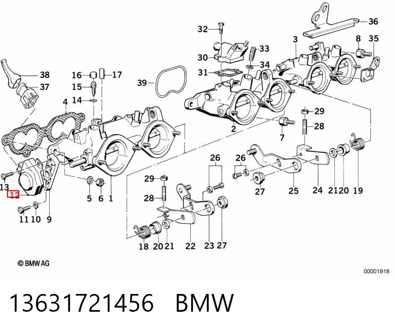 13631721456 BMW Sensor de posición del acelerador