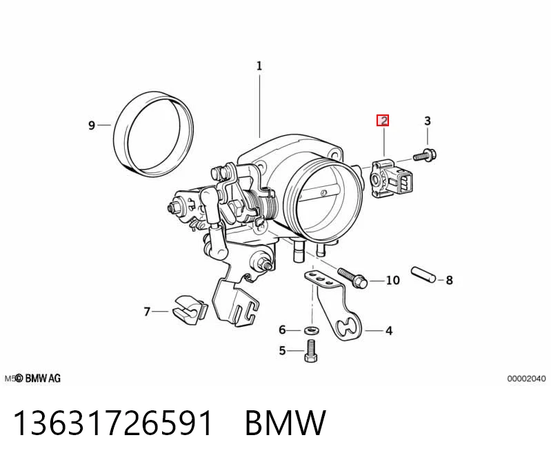 13631726591 BMW Sensor de posición del acelerador