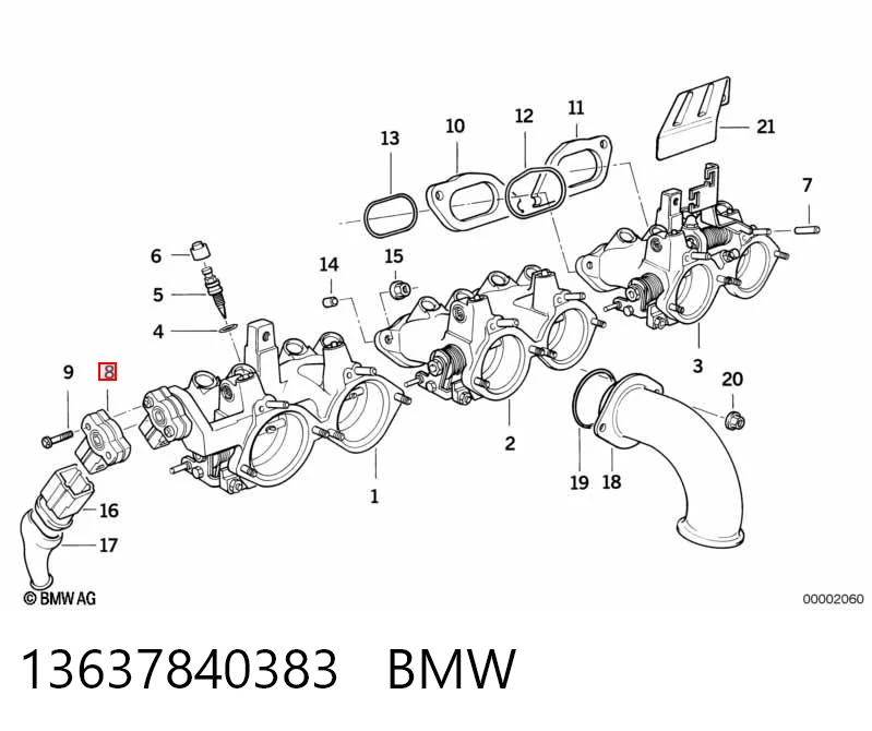 13637840383 BMW Sensor de posición del acelerador