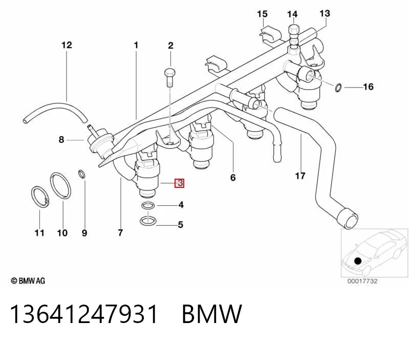 13641247931 BMW Inyector de combustible