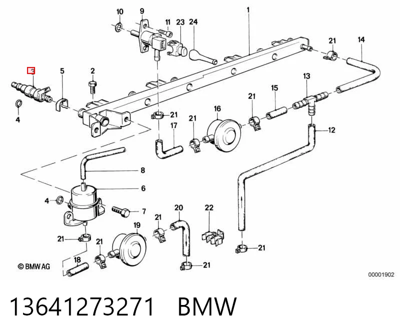 13641273271 BMW Inyector de combustible
