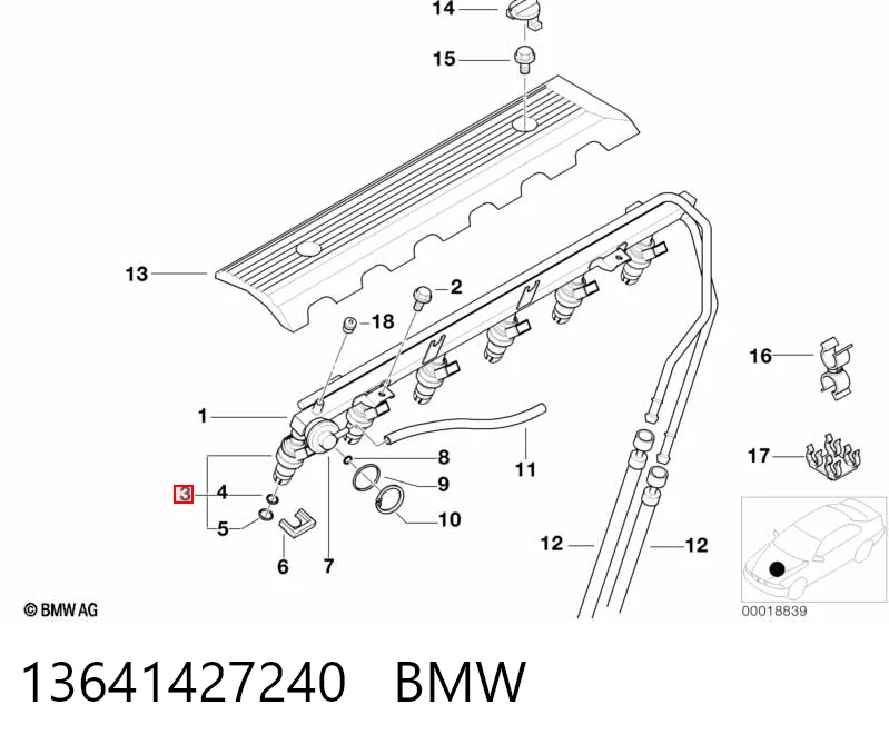 13641427240 BMW Inyector de combustible