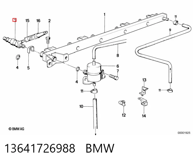 13641726988 BMW Inyector de combustible