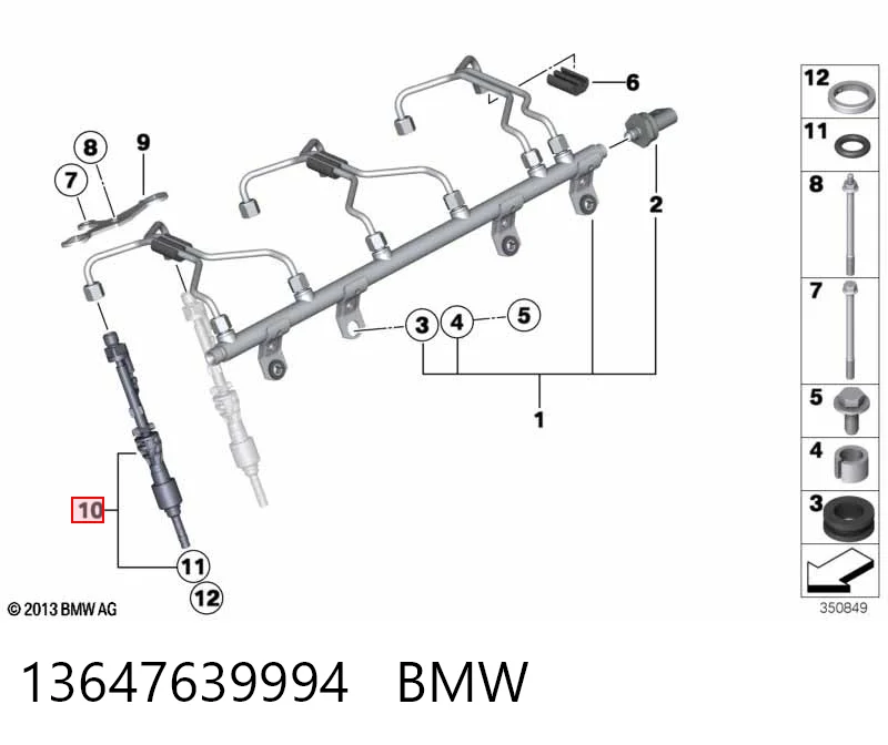 13647639994 BMW Inyector de combustible