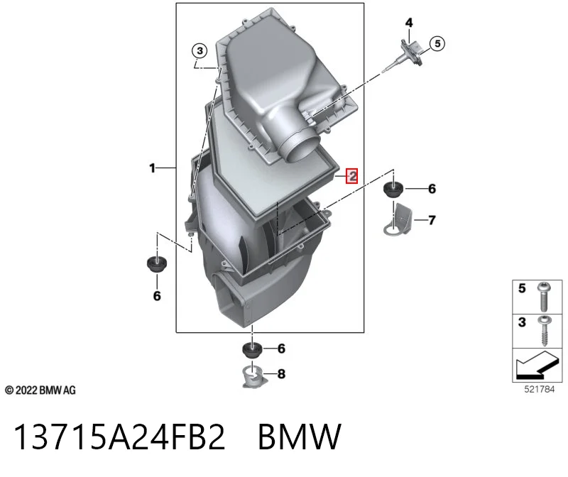 13715A24FB2 BMW Filtro de aire de motor