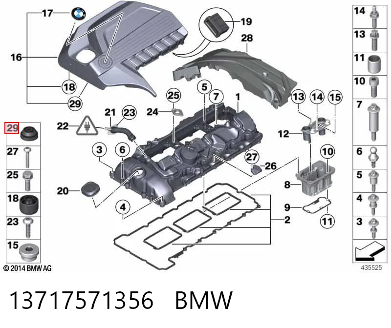13717571356 BMW Soporte de la caja del filtro de aire