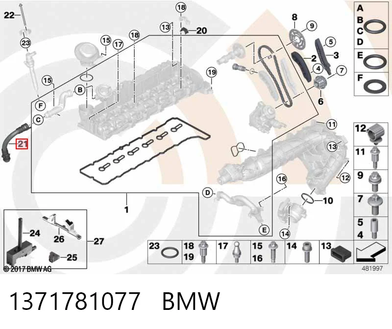 1371781077 BMW Decantador de aceite