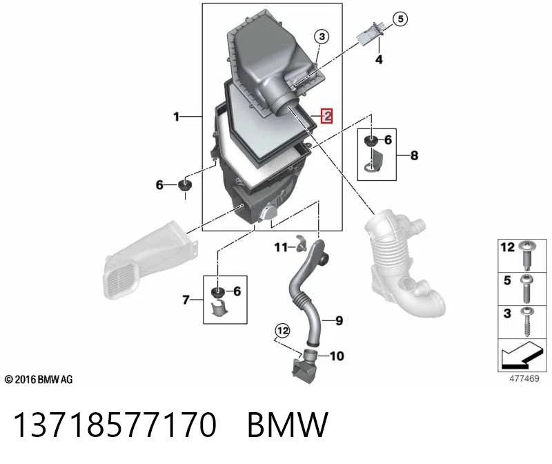 13718577170 BMW Filtro de aire de motor