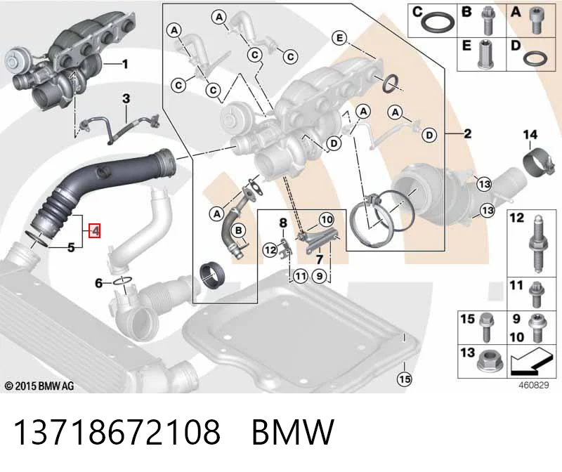 13718672108 BMW Manguera del intercooler