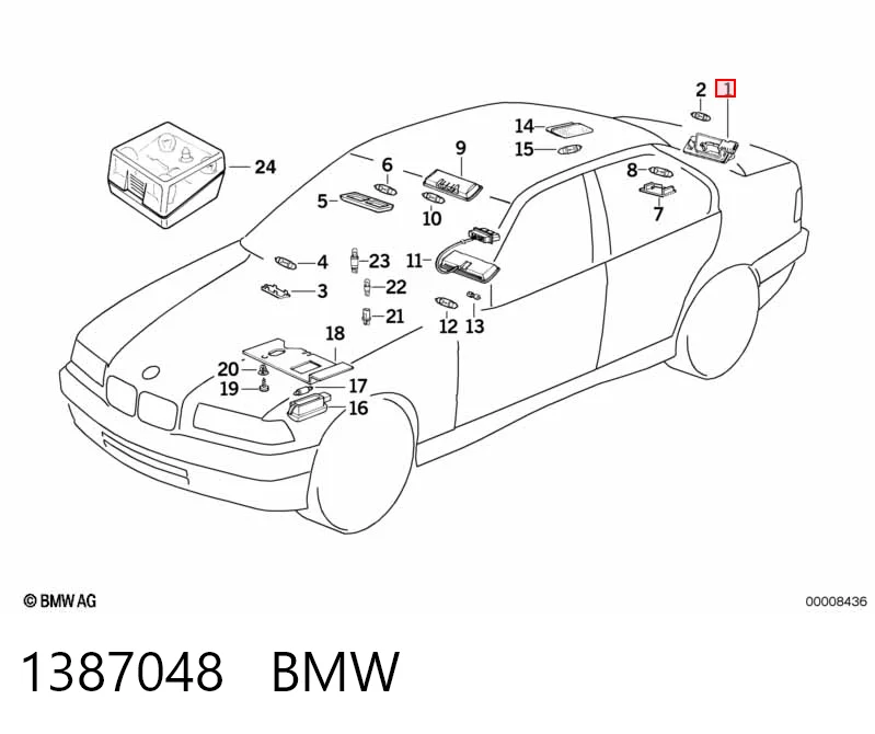 Luz de matricula para BMW 3  E36