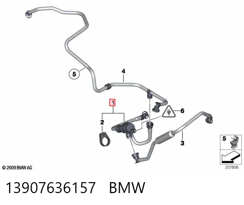 13907636157 BMW Válvula de ventilación de gases del tanque de combustible