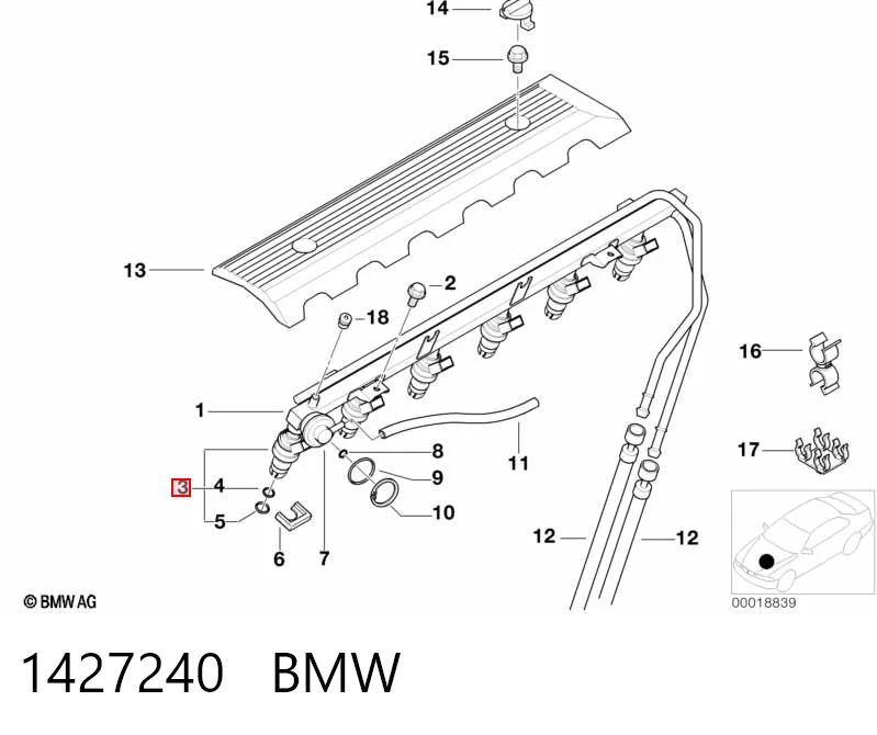 1427240 BMW Inyector de combustible