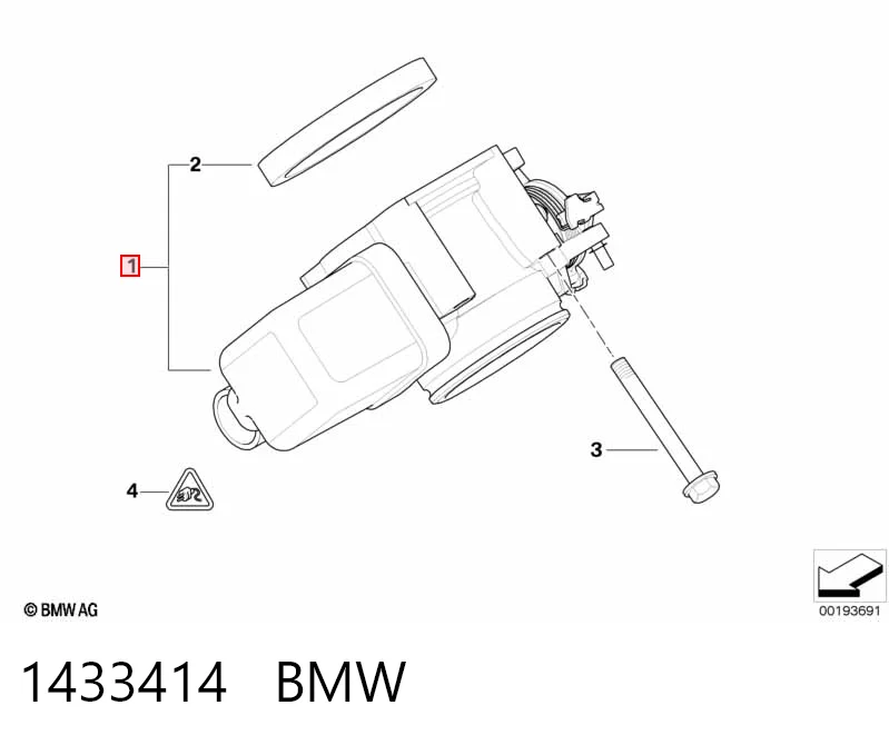 1433414 BMW Mariposa de admisión