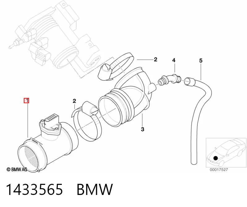 1433565 BMW Sensor de flujo de aire