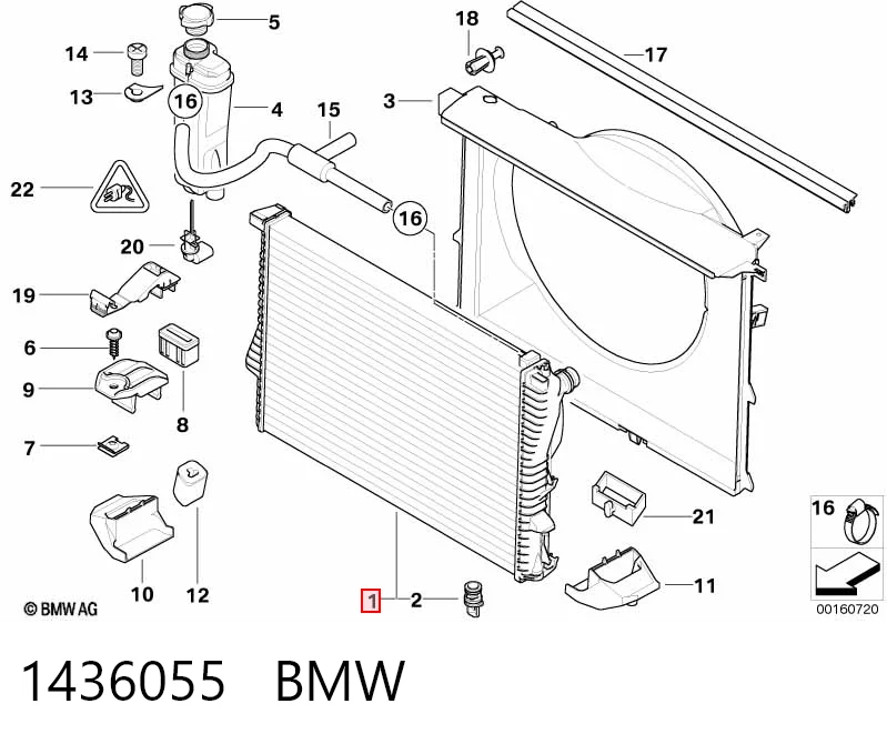 1436055 BMW Refrigeración del motor