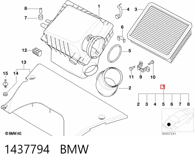 Comprar Caja del filtro de aire BMW X5  E53