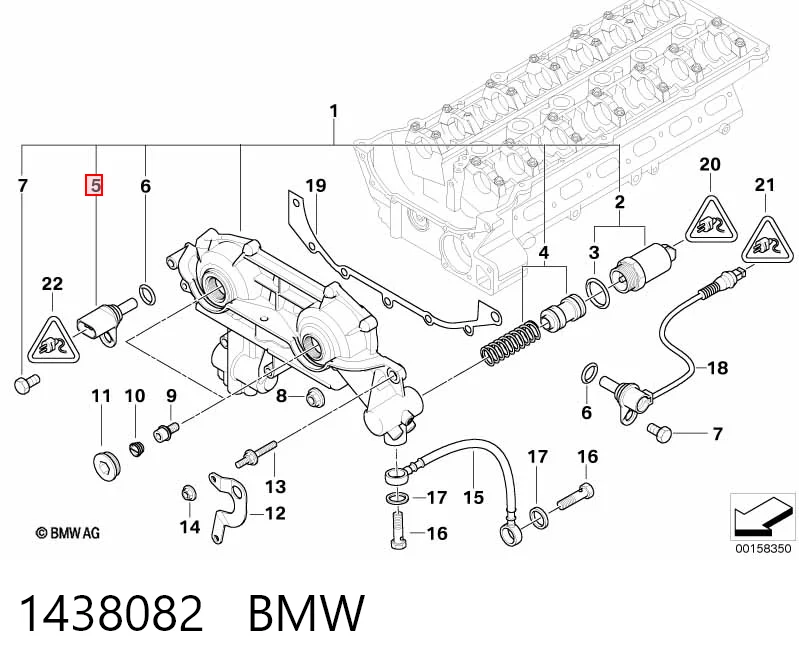 1438082 BMW Sensor posición arbol de levas