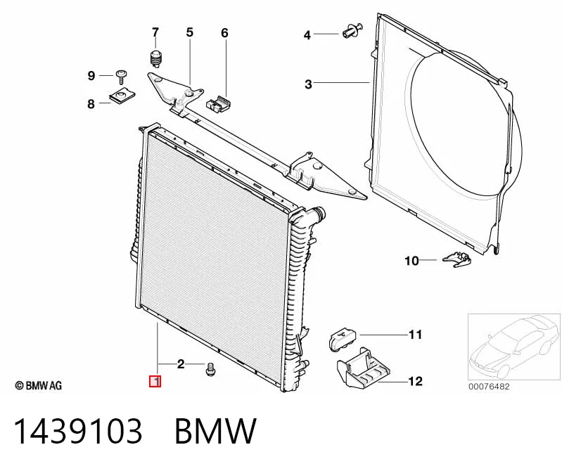 1439103 BMW Refrigeración del motor