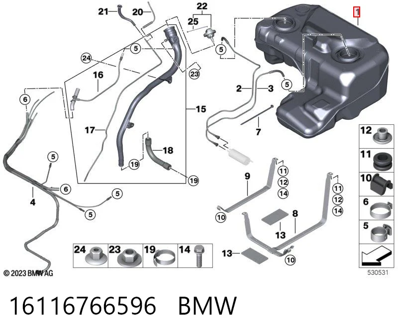 Tanque de combustible para BMW X5  E53