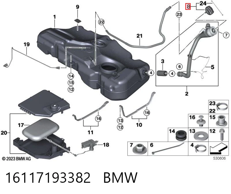 Tapa de depósito de combustible para Mini Cooper R50, R53