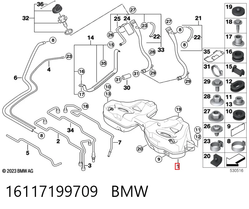 Comprar Depósito de combustible BMW 7  E65, E66, E67 a bajo precio