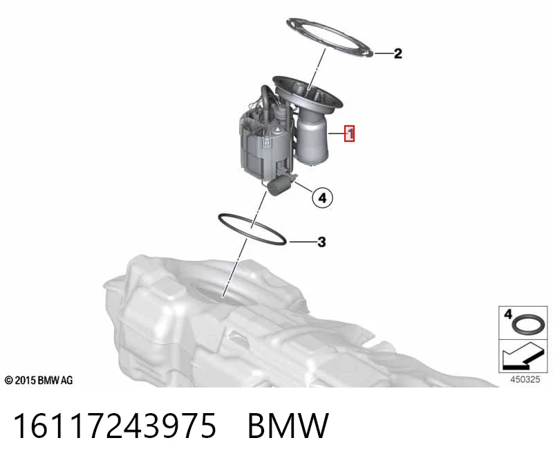 16117243975 BMW Módulo de alimentación de combustible