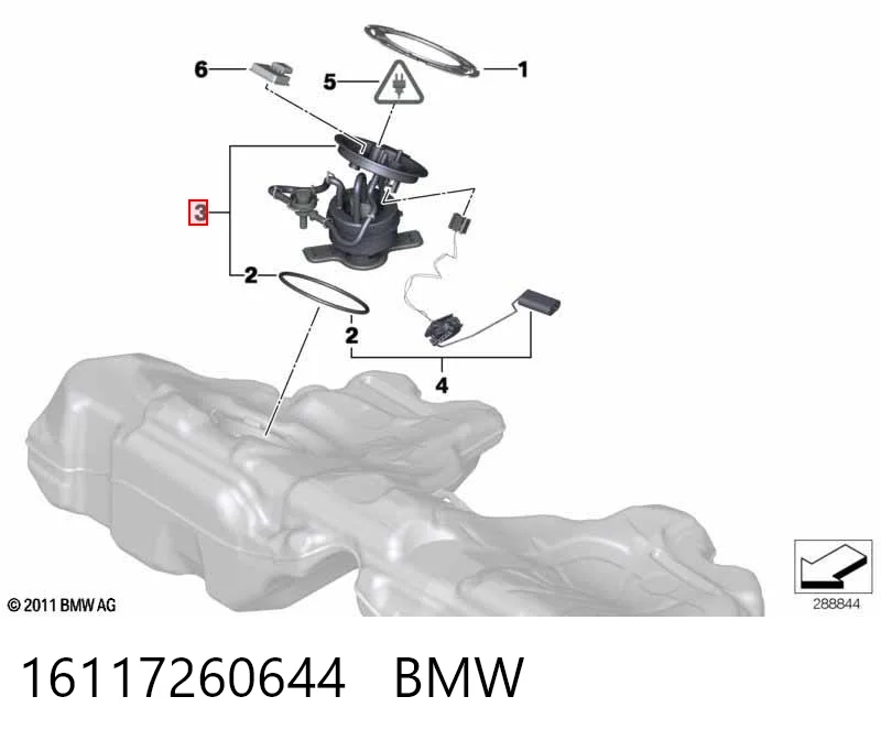 16117260644 BMW Unidad de alimentación de combustible