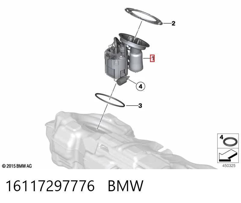 16117297776 BMW Módulo de alimentación de combustible