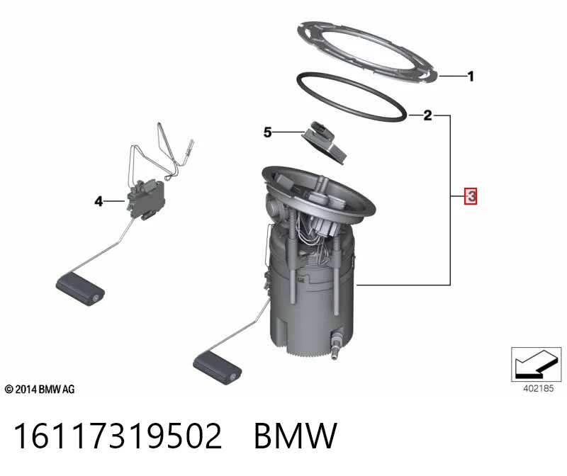 16117319502 BMW Módulo de alimentación de combustible