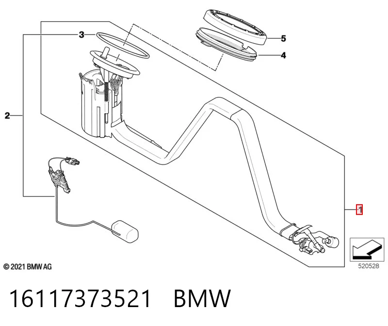 16117373521 BMW Módulo de alimentación de combustible