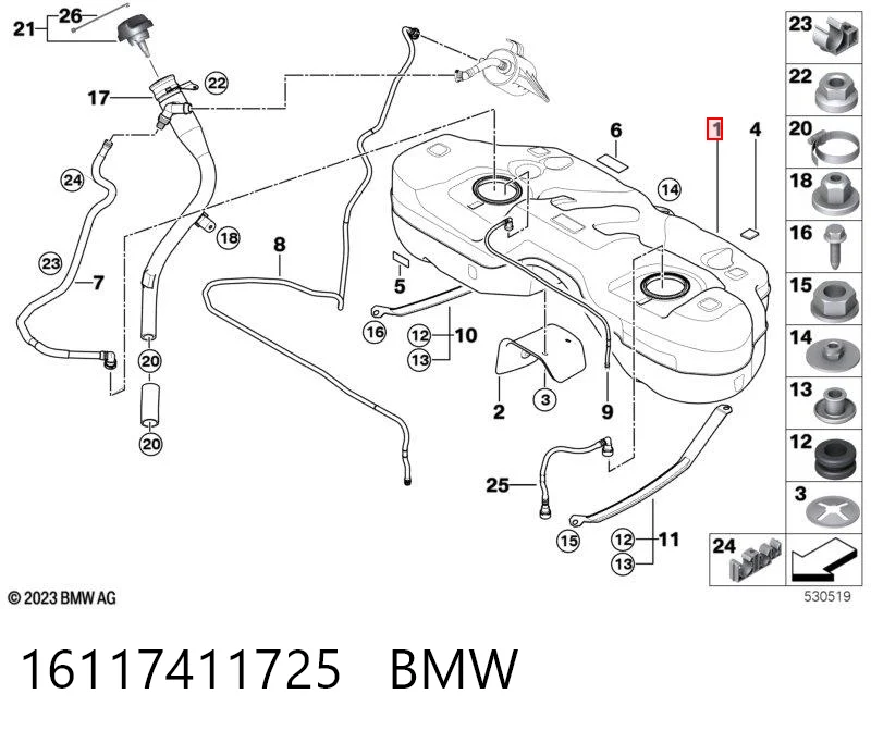 Depósito de gasolina BMW X3 SUV (E83) (2004 - 2010) precio, desde 974,30 EUR
