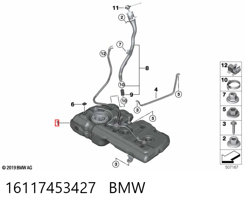 Depósito de gasolina para Mini COUNTRYMAN F60