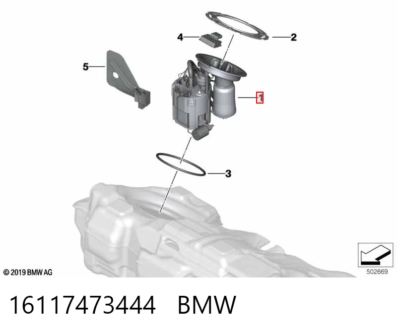 Módulo de alimentación de combustible para BMW 3  G20, G80, G28