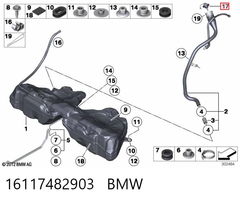 16117482903 BMW Tapa tanque combustible