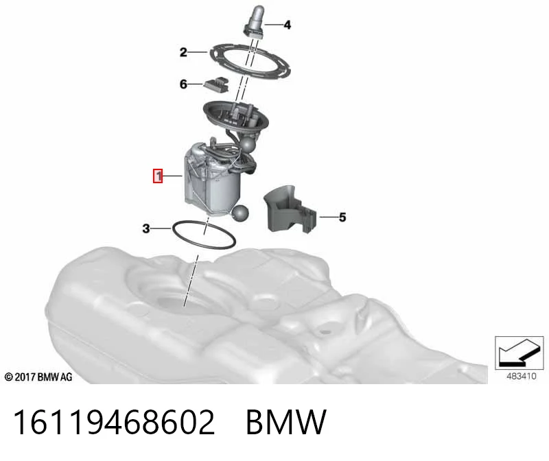 16119468602 BMW Módulo de alimentación de combustible