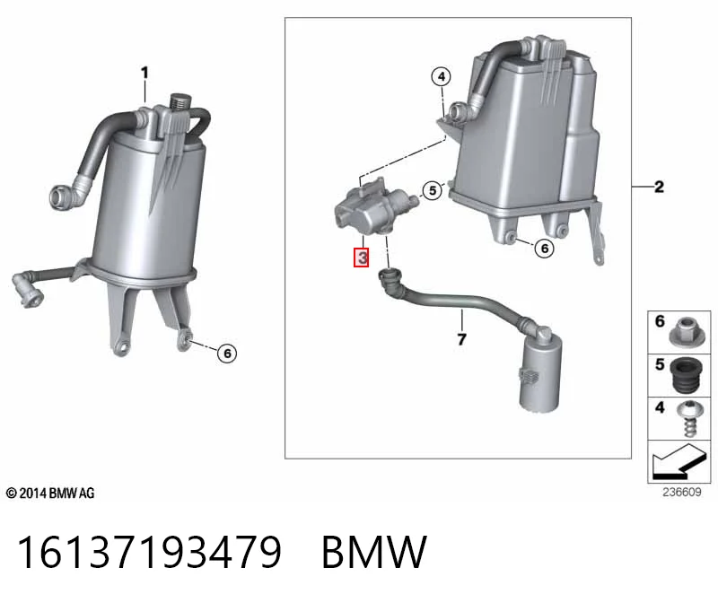 16137193479 BMW Bomba de diagnóstico de fugas en el tanque