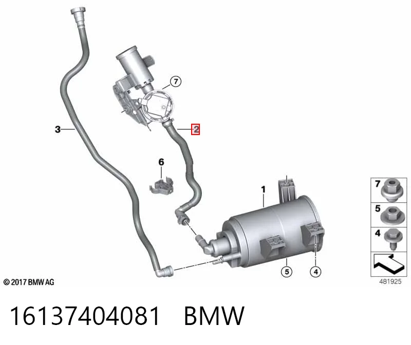 16137404081 BMW Bomba de diagnóstico de fugas en el tanque