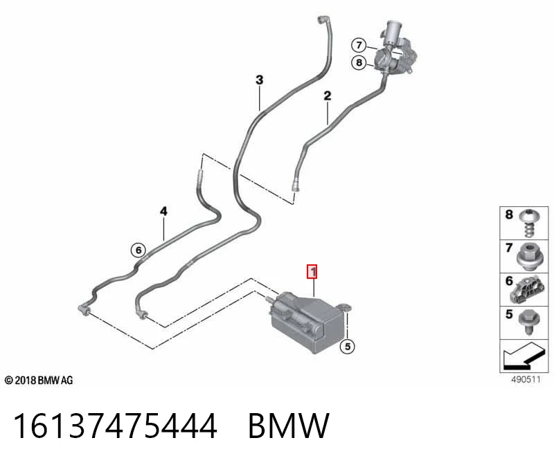 16137475444 BMW Filtro de carbon activo