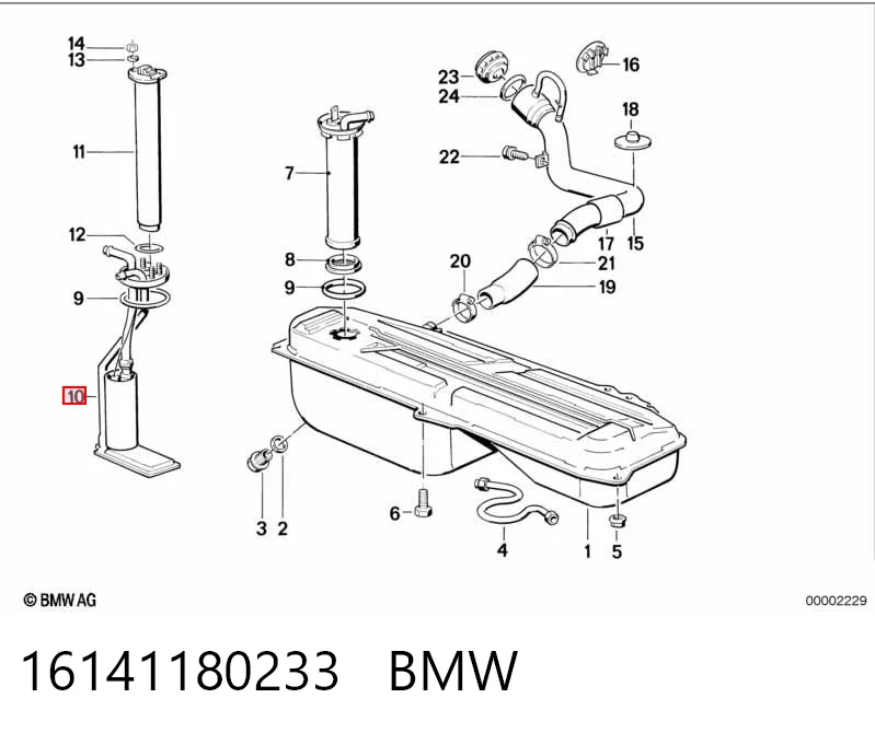 16141180233 BMW Módulo de alimentación de combustible