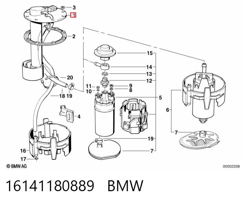 16141180889 BMW Medidor de combustible