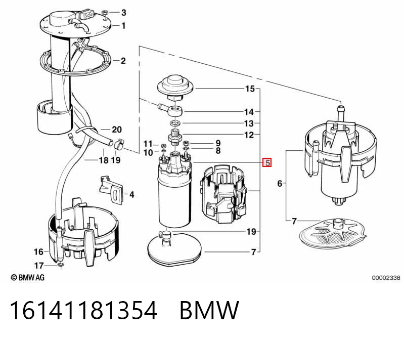 16141181354 BMW Unidad de alimentación de combustible