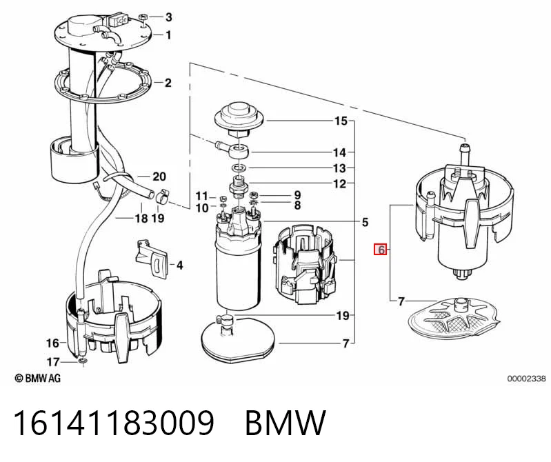 16141183009 BMW Unidad de alimentación de combustible